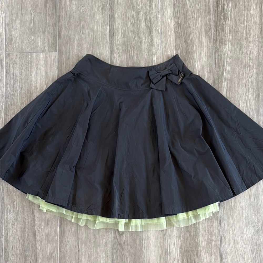 Miss Sixty Black Skirt with Green Accent